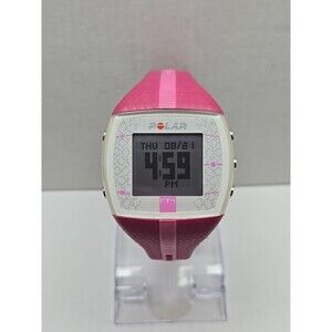 Polar FT4 Pink White Heart Rate Monitor Fitness Watch Tested Working New Battery